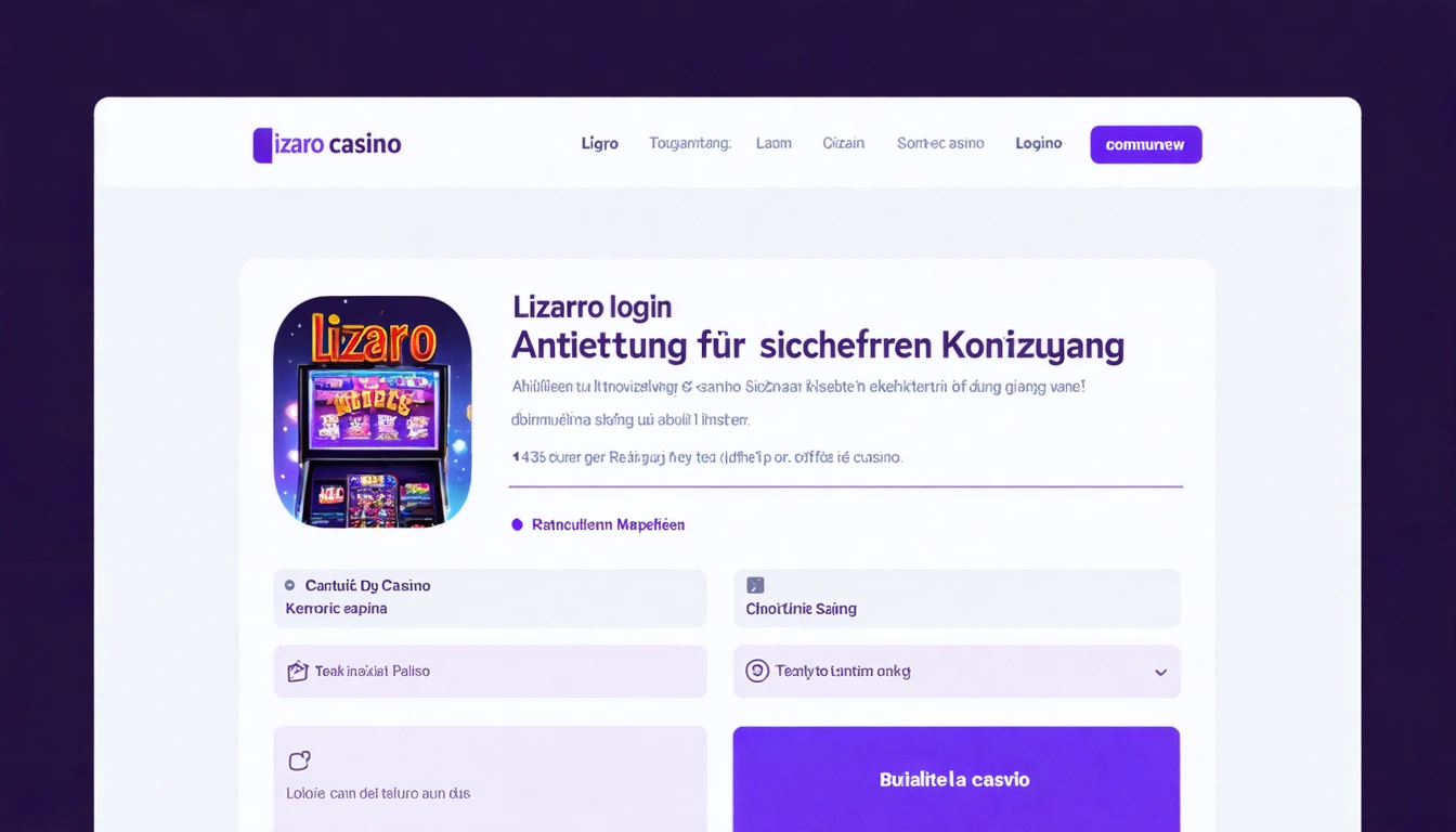 Lizaro casino login Anleitung für sicheren Kontozugang